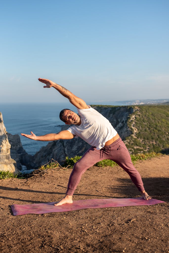 Man Doing Yoga Outdoor