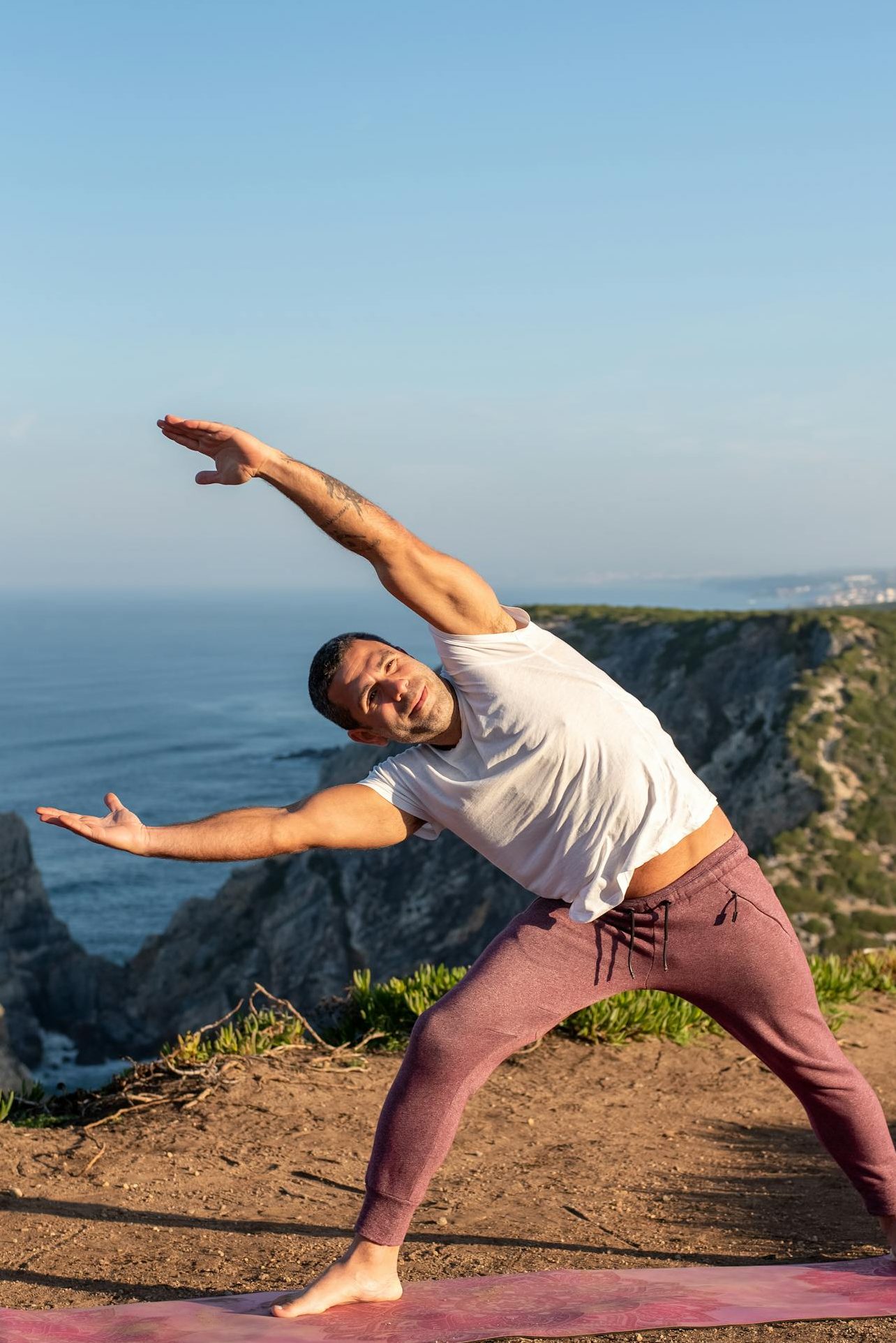 Man Doing Yoga Outdoor