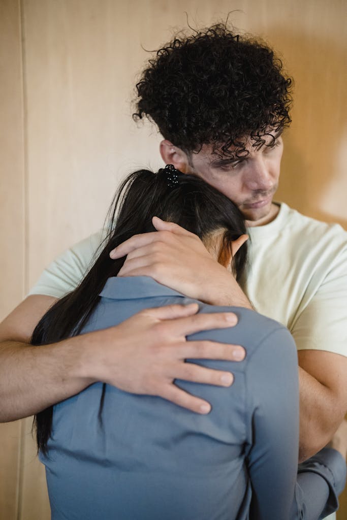 Man Hugging His Girlfriend